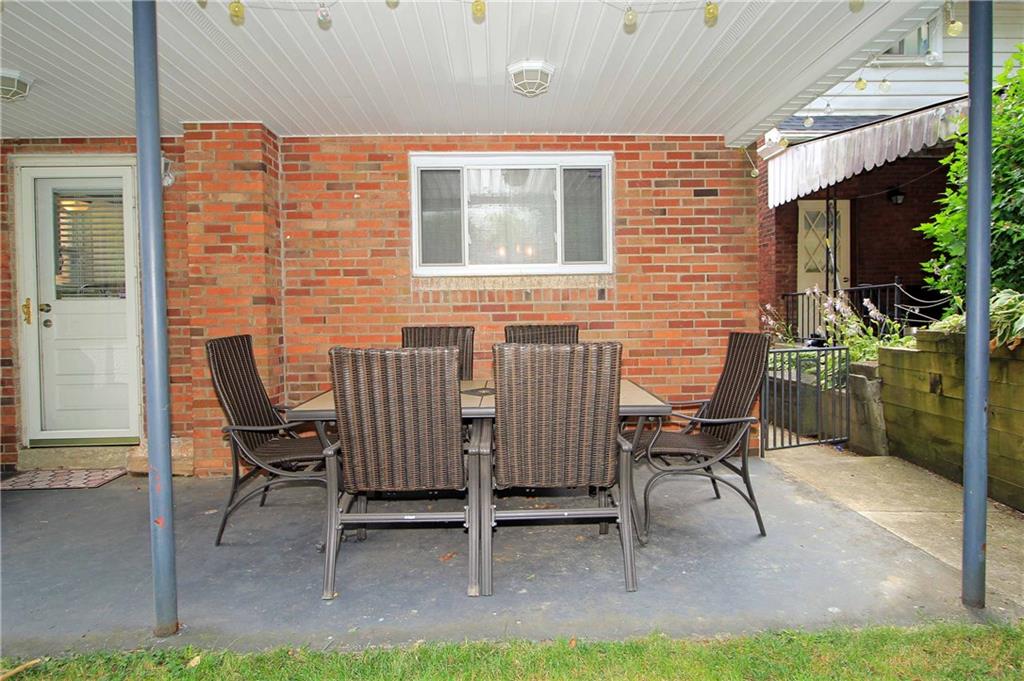 1542 Rutherford Avenue Pittsburgh, PA 15216 - Photo 14 of 16 Covered Rear Patio is perfect for outdoor dining, or just hanging out after a hard day at the office.