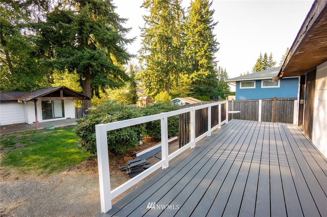 6618 Willow Road Everett, WA 98203 - Photo 12 of 15 a view of backyard with deck and wooden floor