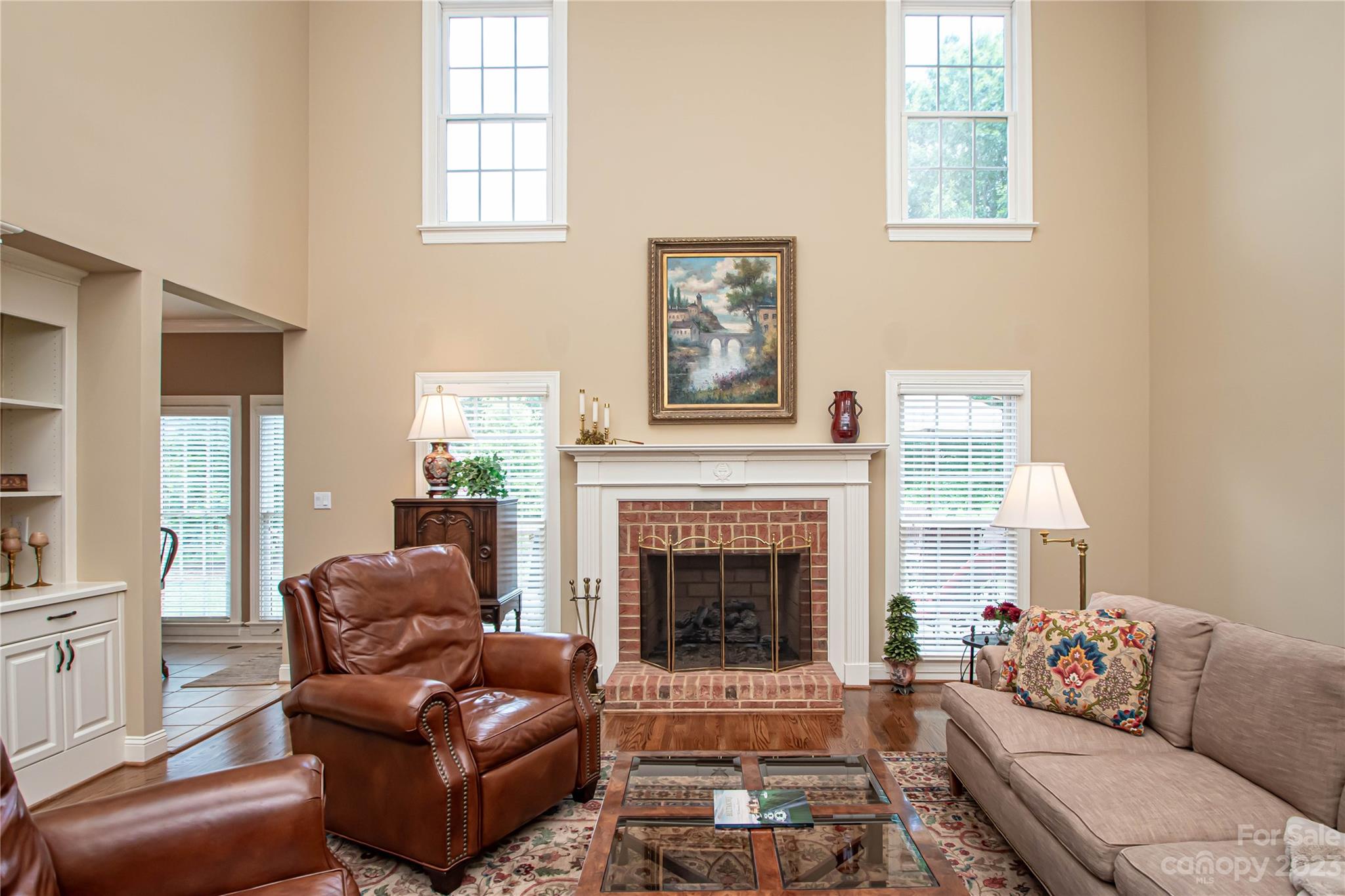 2100 Peterborough Lane Charlotte, NC 28270 - Photo 22 of 48 a living room with furniture and a fireplace