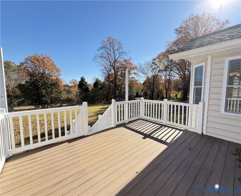 10911 Weybridge Road Chester, VA 23831 - Photo 9 of 38 a view of a wooden deck