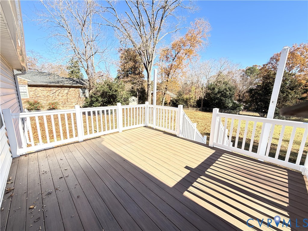10911 Weybridge Road Chester, VA 23831 - Photo 10 of 38 a view of a wooden deck