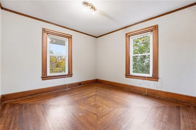 an empty room with a window