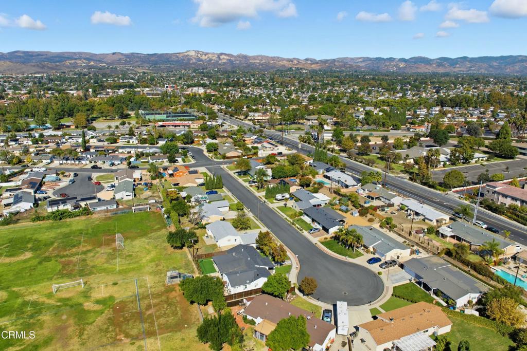 1290 Lawrence Circle Simi Valley, CA 93065 - Photo 34 of 37 an aerial view of residential houses with outdoor space