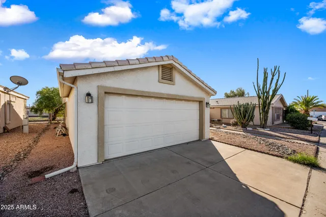 a view of a terrace with a garden