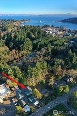 an aerial view of multiple house