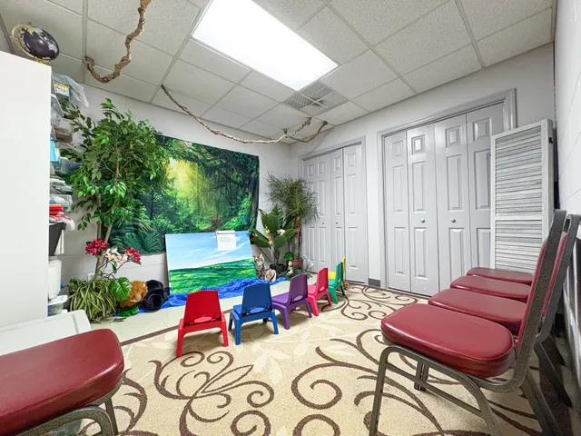 a outdoor space with furniture