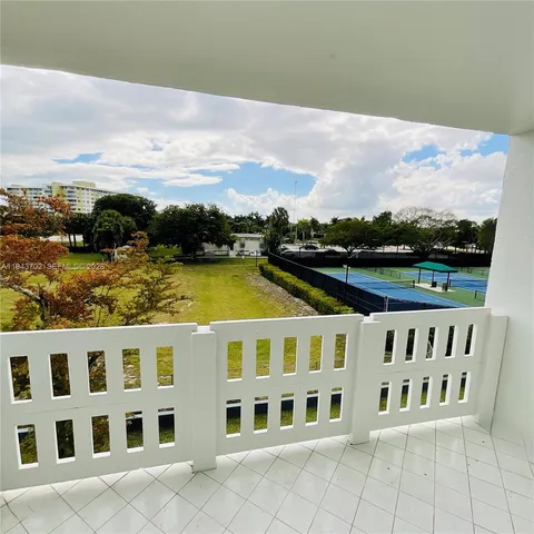 a view of a large building with many windows