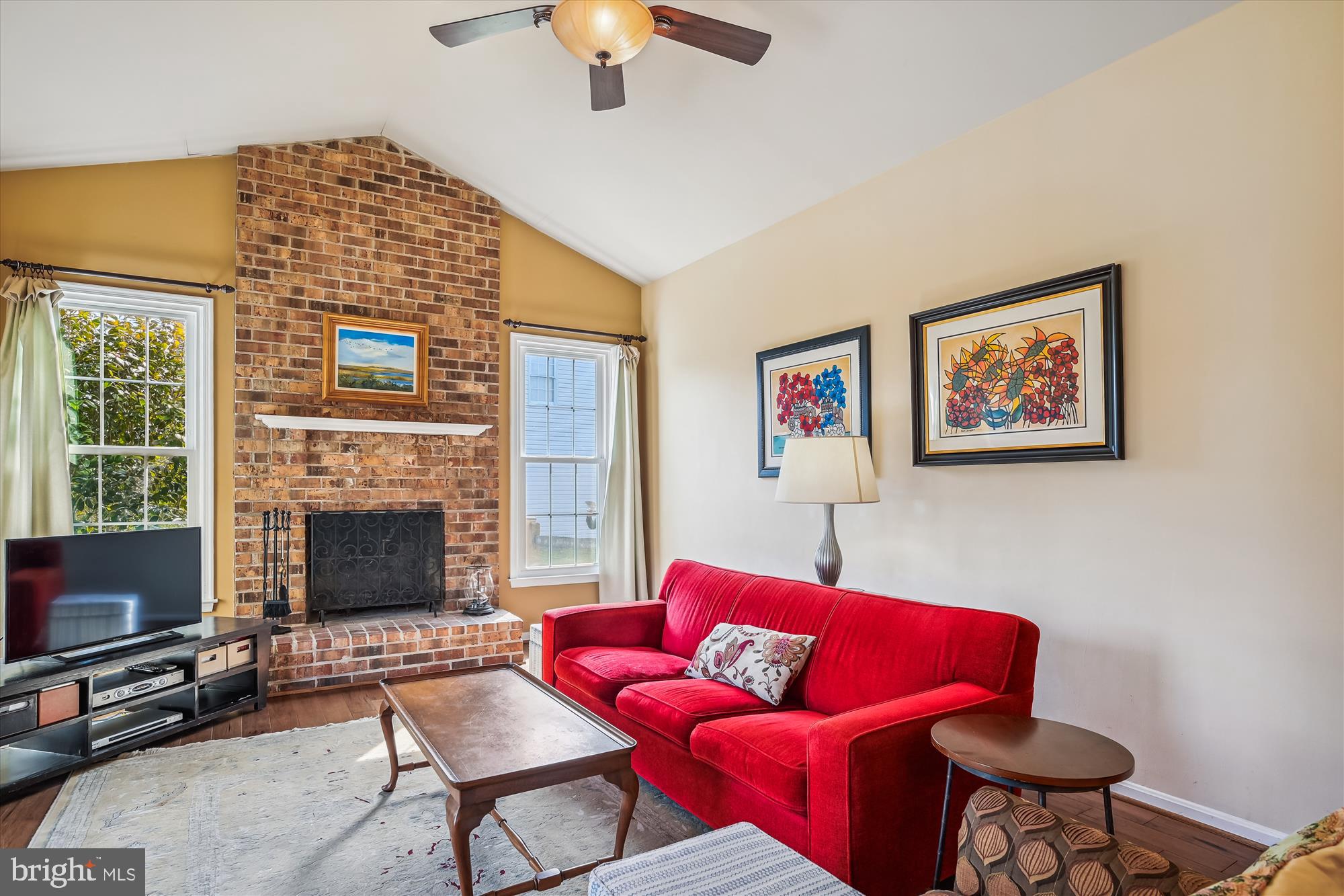 1479 Old Hickory Road Annapolis, MD 21409 - Photo 11 of 39 Family Room with floor to ceiling brick fireplace