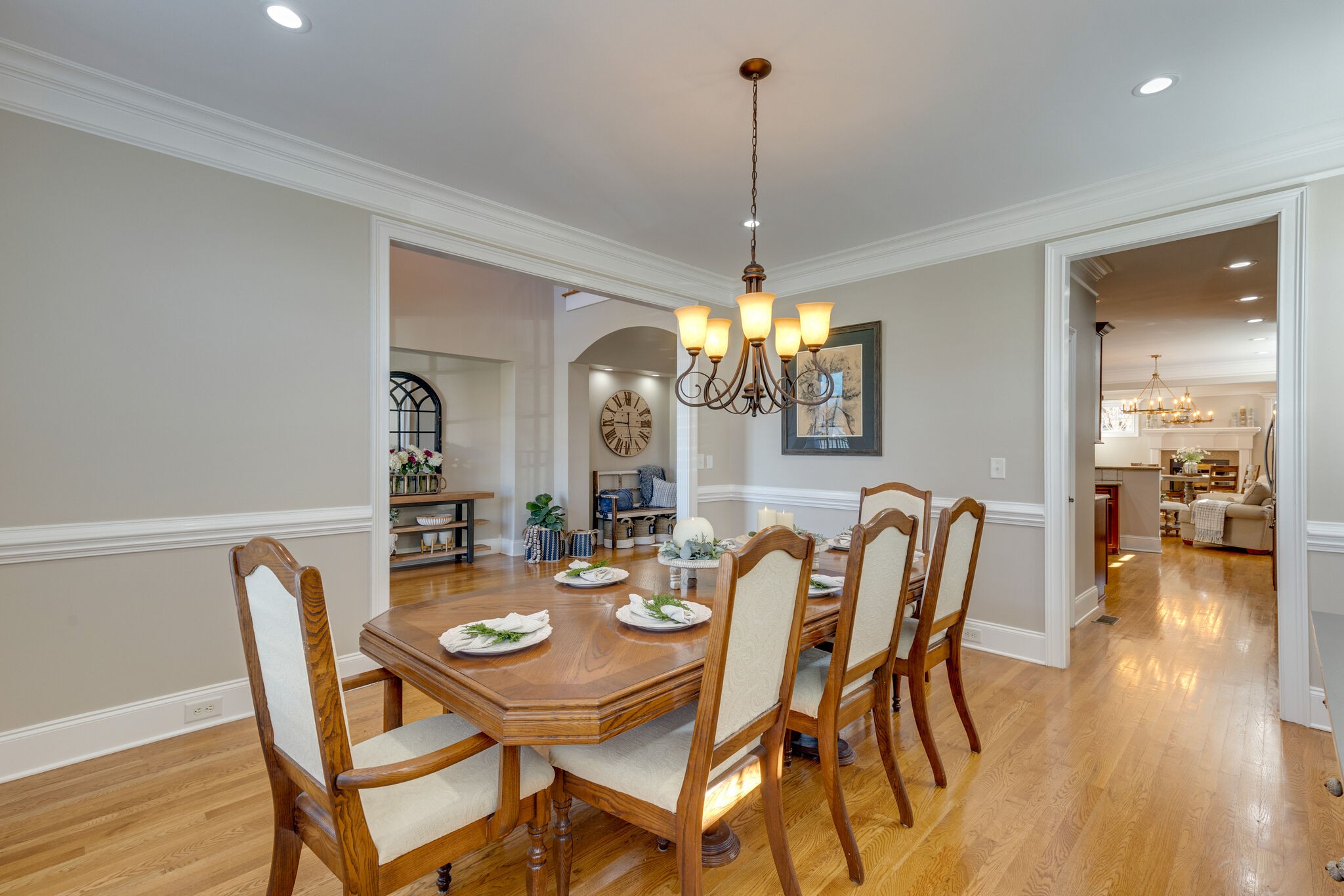 3207 Appian Way Spring Hill, TN 37174 - Photo 7 of 50 a view of a dining room with furniture wooden floor and chandelier