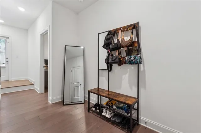 a view of a hallway with a elevator