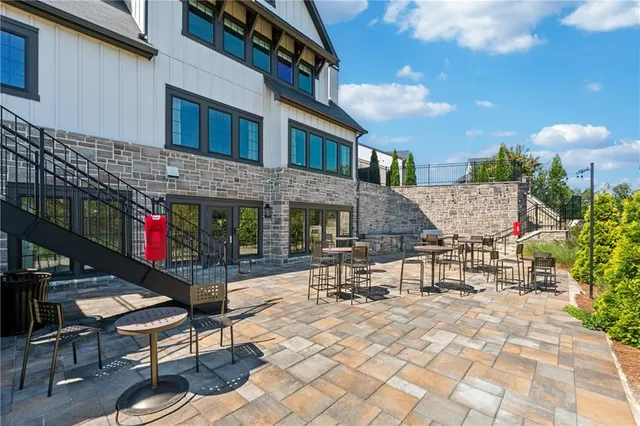 a view of street with seating space