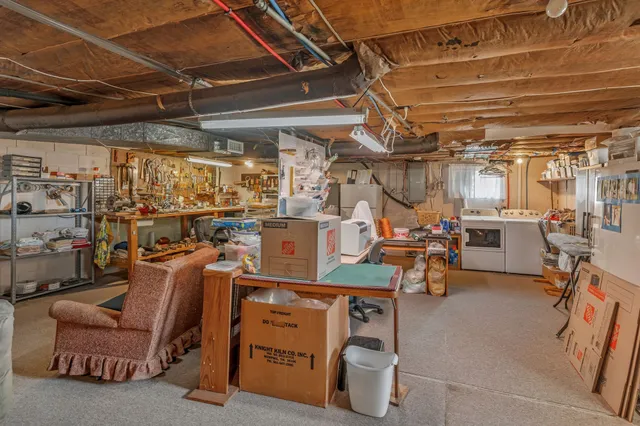 a view of storage and utility room