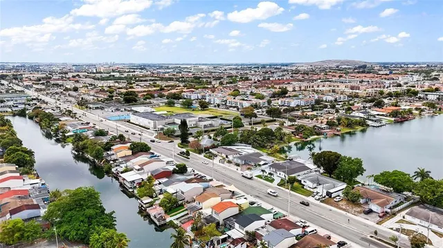 an aerial view of a city