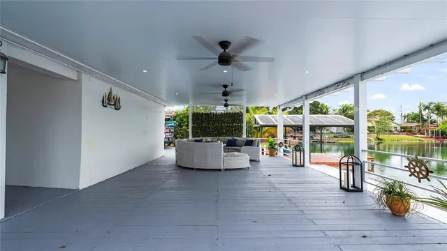 a view of a park with slide