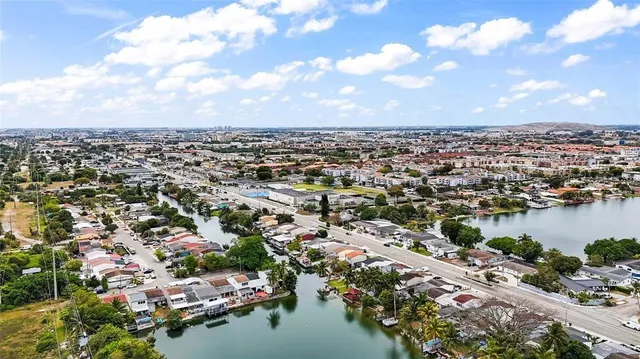 an aerial view of a city