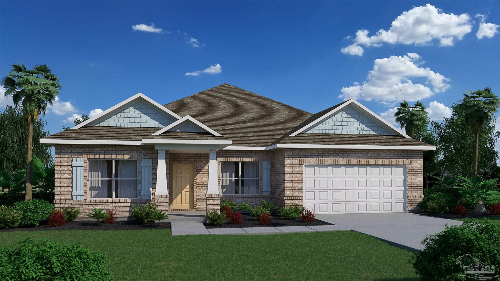 7265 Riverview Road Milton, FL 32570 - Photo 1 of 2 a front view of a house with a garden and plants