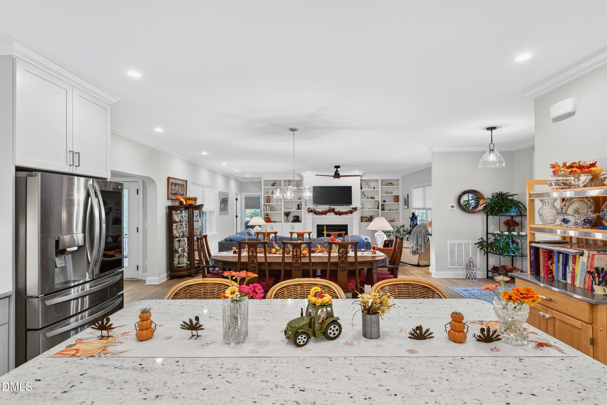7528 McBane Mill Road Graham, NC 27253 - Photo 20 of 46 a kitchen with a refrigerator and a stove top oven