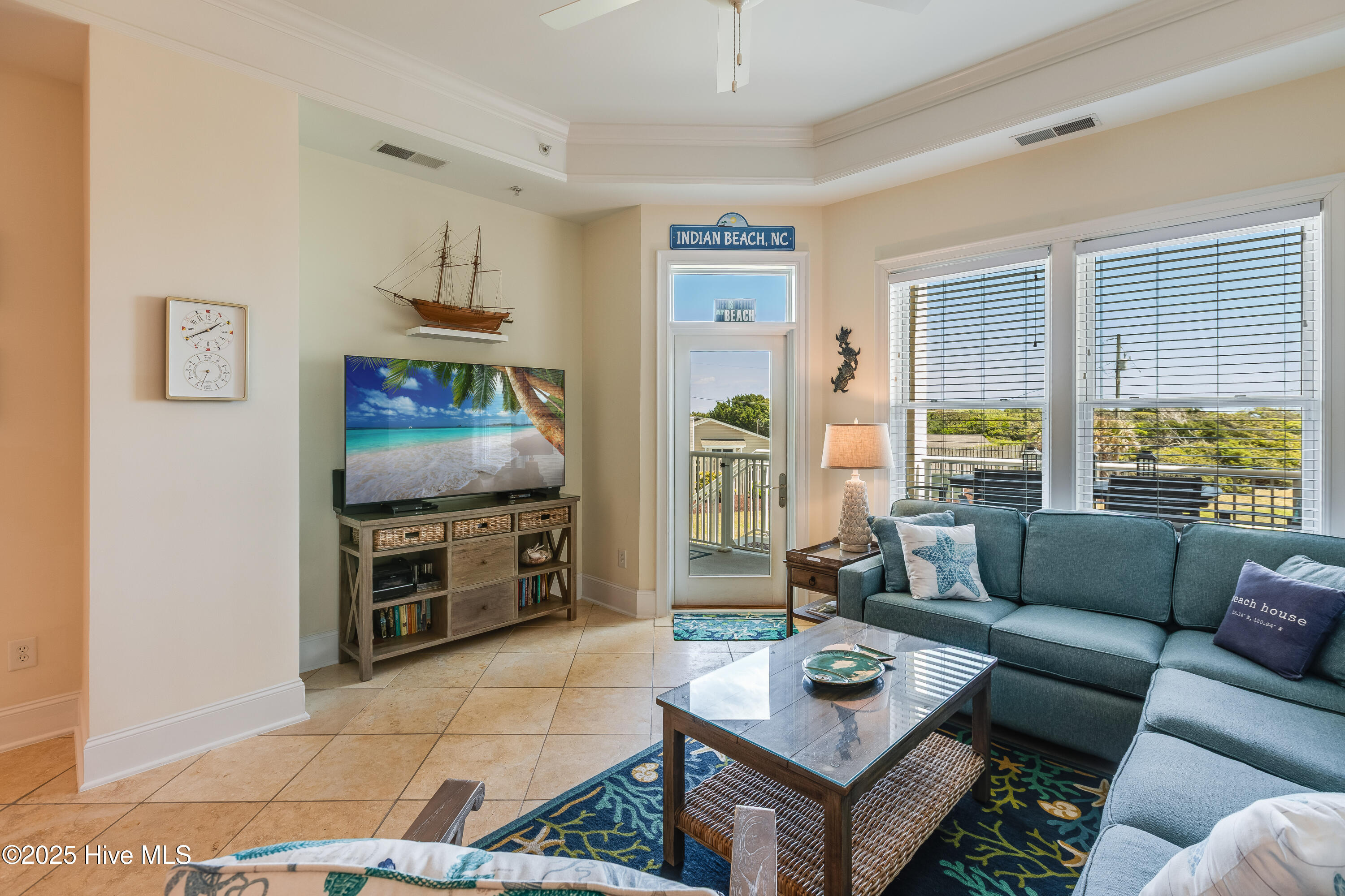 1435 Salter Path Road, Unit C1 Indian Beach, NC 28512 - Photo 5 of 47 Gorgeous ocean views with balcony access from the living room and primary bedroom.