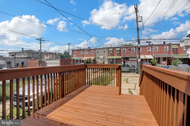 a balcony with street view
