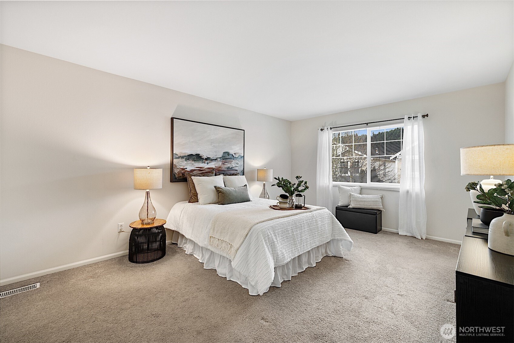 21509 48th Court South, Unit 181 Kent, WA 98032 - Photo 19 of 40 a bedroom with bed and a couch