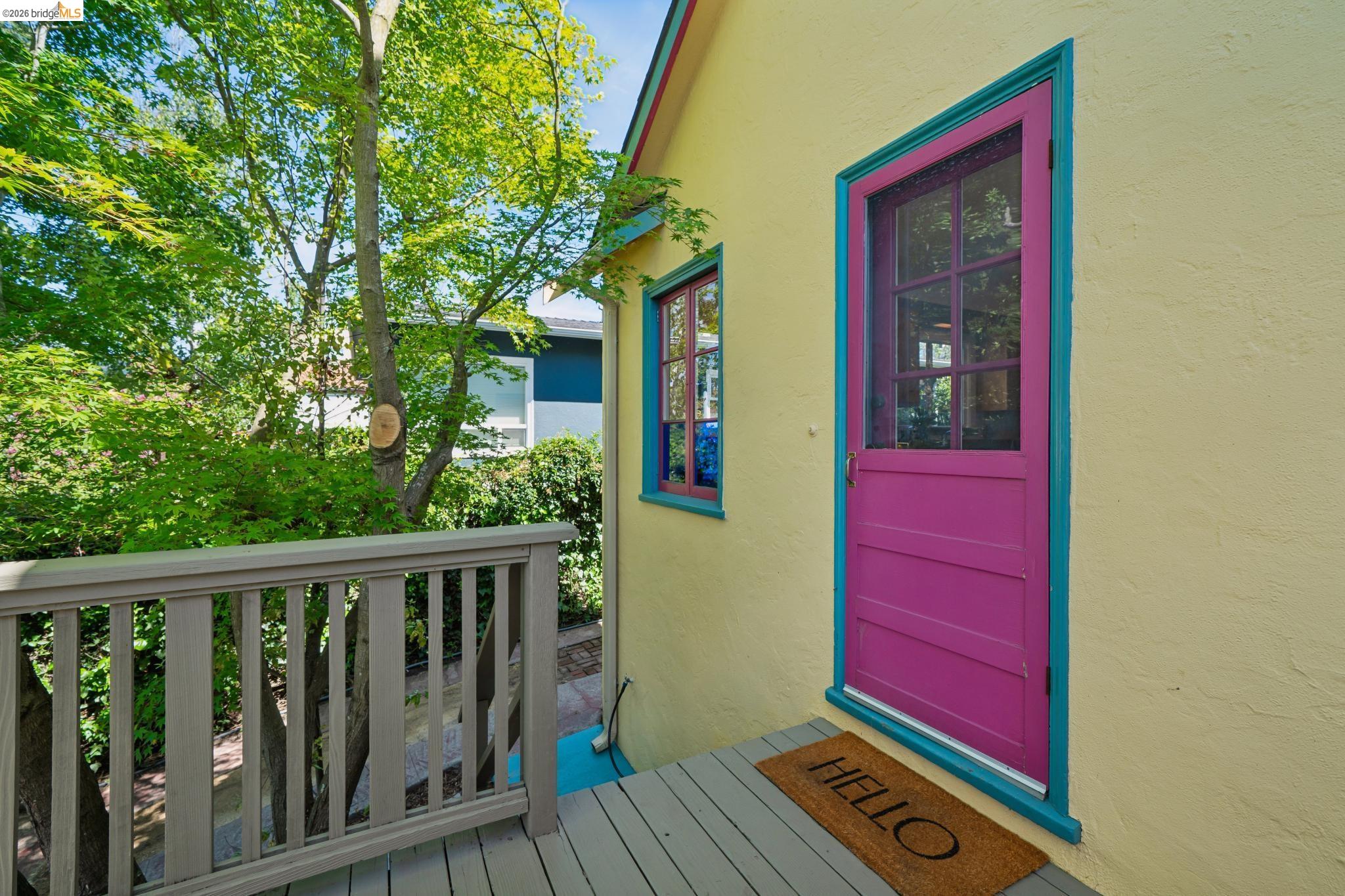 1425 Virginia Street Berkeley, CA 94702 - Photo 29 of 42 a view of a red door of the house