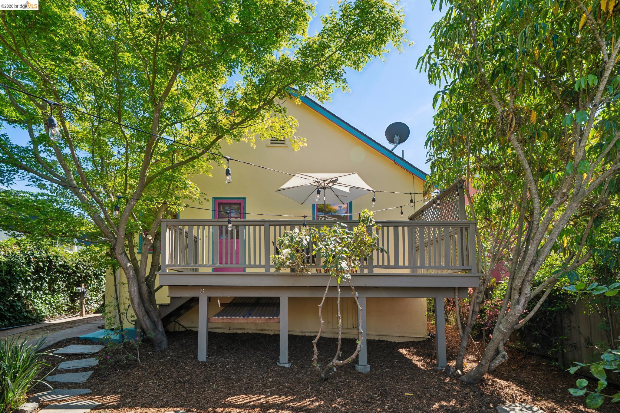 1425 Virginia Street Berkeley, CA 94702 - Photo 41 of 42 a view of backyard with deck and outdoor seating