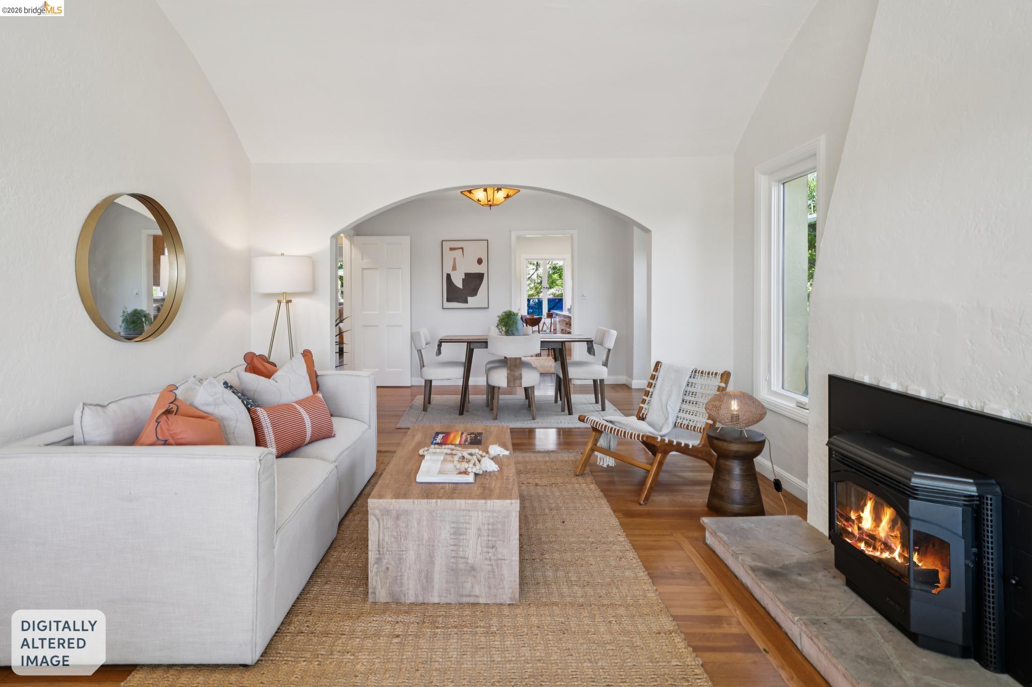 1425 Virginia Street Berkeley, CA 94702 - Photo 8 of 42 a living room with furniture and a fireplace