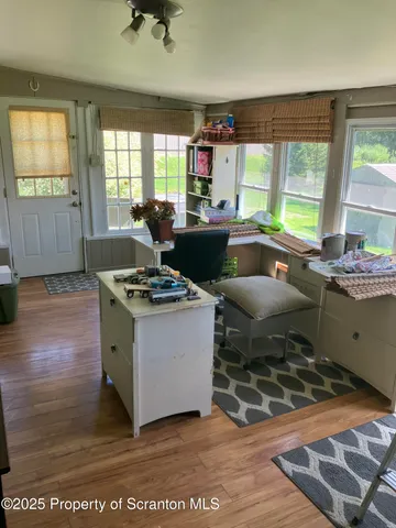 a room with furniture and window