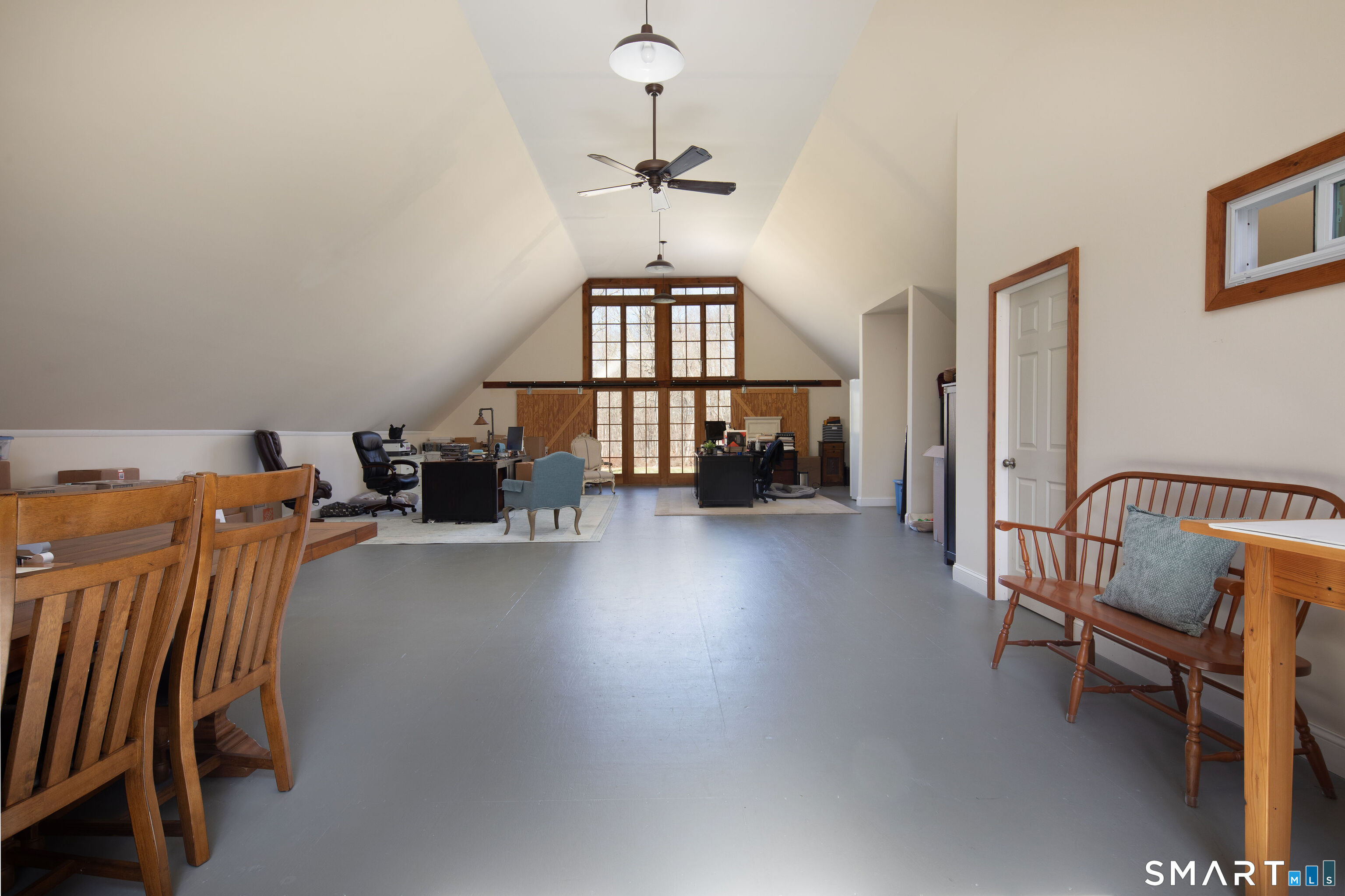 27 Smoke Ridge Drive Sherman, CT 06784 - Photo 13 of 40 A few steps up from the Great Room is an amazing very large open plan room - create your dream space.