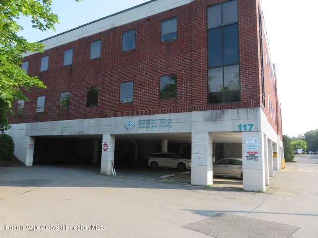 a view of a building with a couple of windows