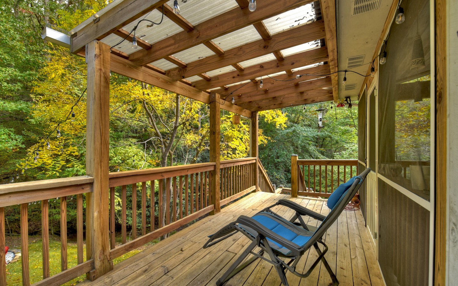 63 Chimney Court Ellijay, GA 30540 - Photo 29 of 49 a view of a balcony with wooden floor