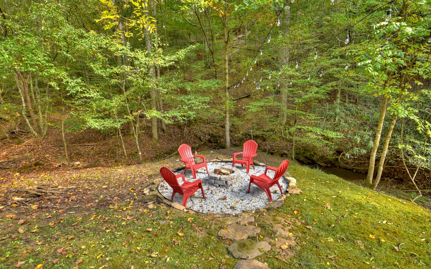 63 Chimney Court Ellijay, GA 30540 - Photo 30 of 49 a backyard of a house with table and chairs