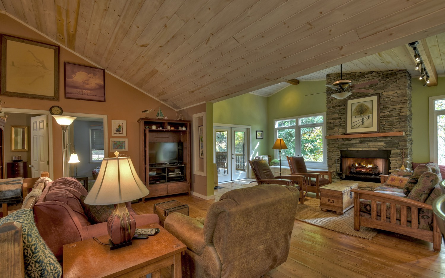 63 Chimney Court Ellijay, GA 30540 - Photo 7 of 49 a living room with furniture and a fireplace