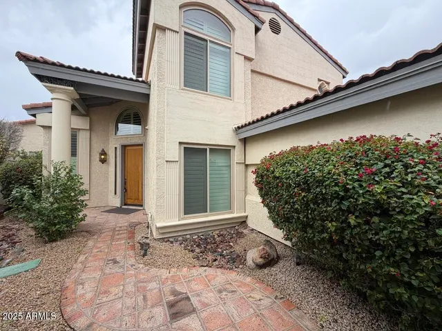 a front view of a house