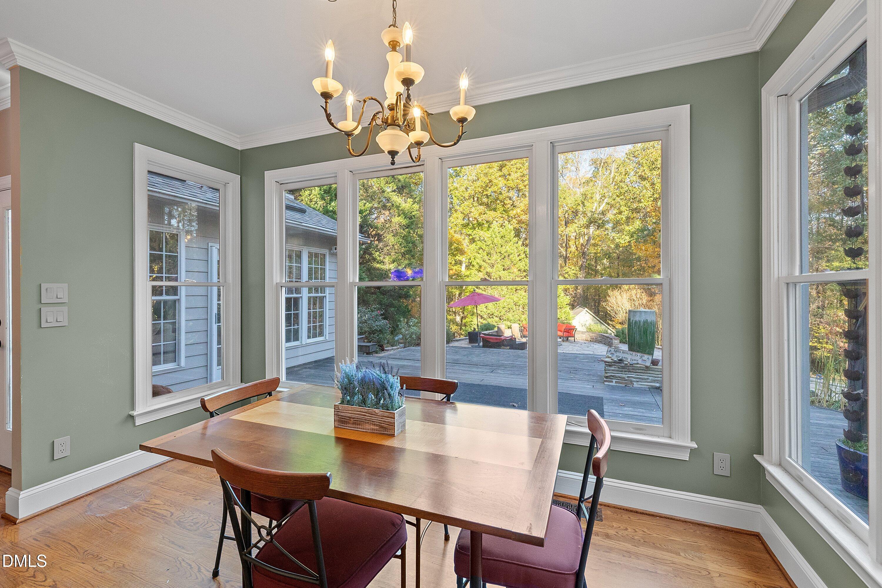 4820 Sandberry Lane Raleigh, NC 27613 - Photo 37 of 99 Breakfast area overlooking the expansive deck & wooded views!