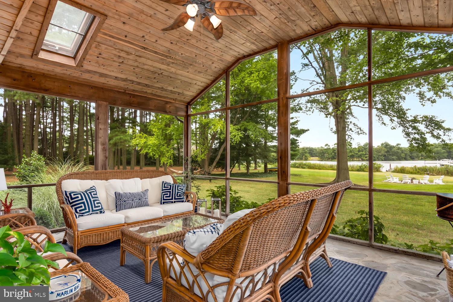 9698 Leeds Landing Road Easton, MD 21601 - Photo 14 of 49 Gorgeous screen porch, vaulted tongue & groove