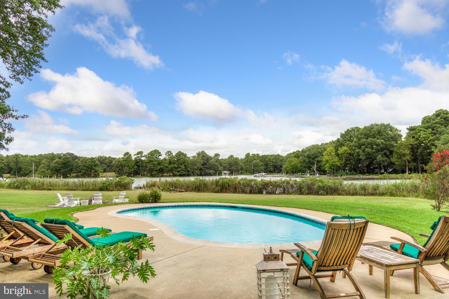 9698 Leeds Landing Road Easton, MD 21601 - Photo 9 of 49 Heated saltwater pool looking towards Leeds Creek
