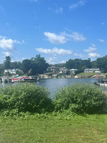 a view of lake and yard