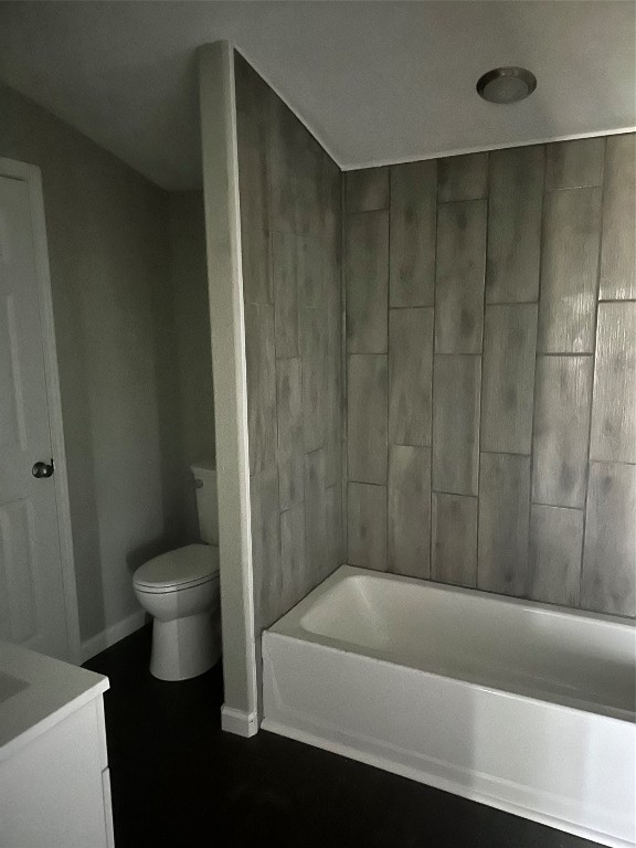 11330 Lakeview Road Brenham, TX 77833 - Photo 8 of 14 a bathroom with a granite countertop bathtub shower and toilet