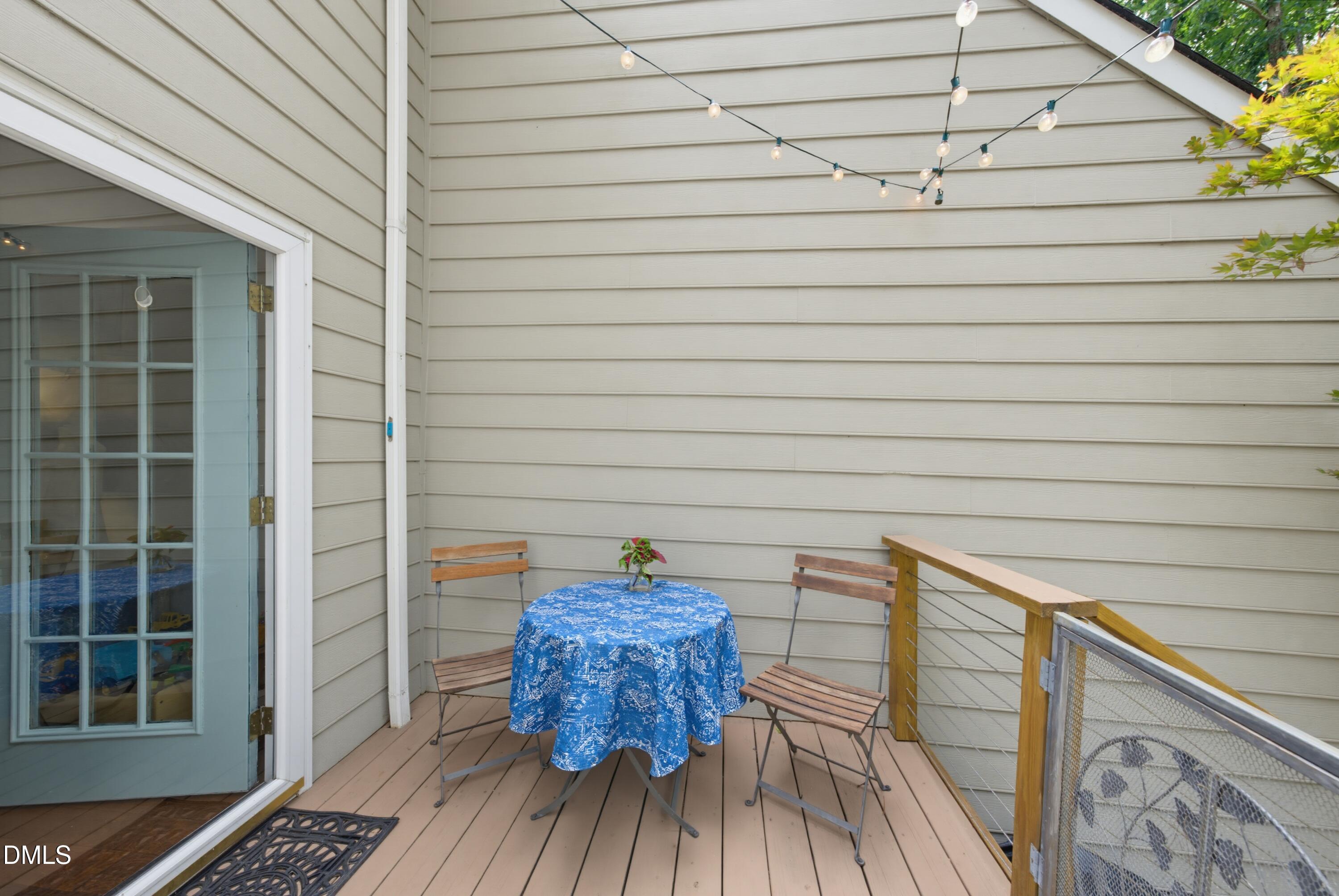 126 Wythe Circle Raleigh, NC 27615 - Photo 30 of 44 Exterior Back Deck Sitting Area