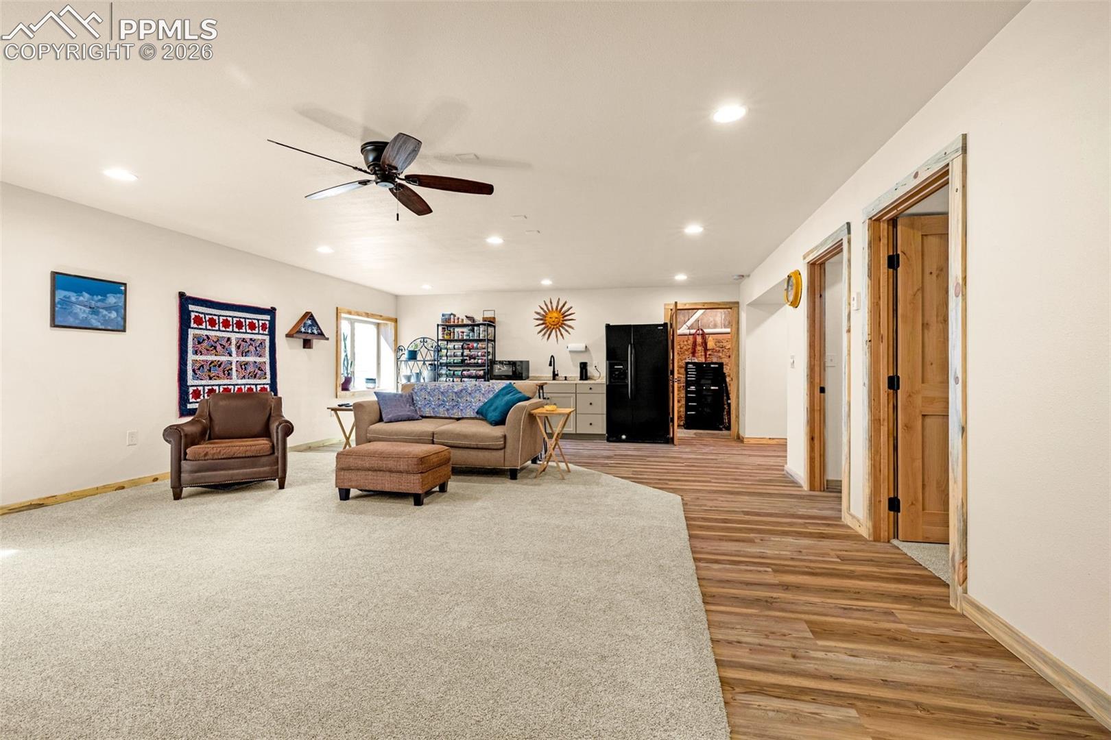 8480 Delaware Road Colorado Springs, CO 80926 - Photo 21 of 50 Large basement Living area