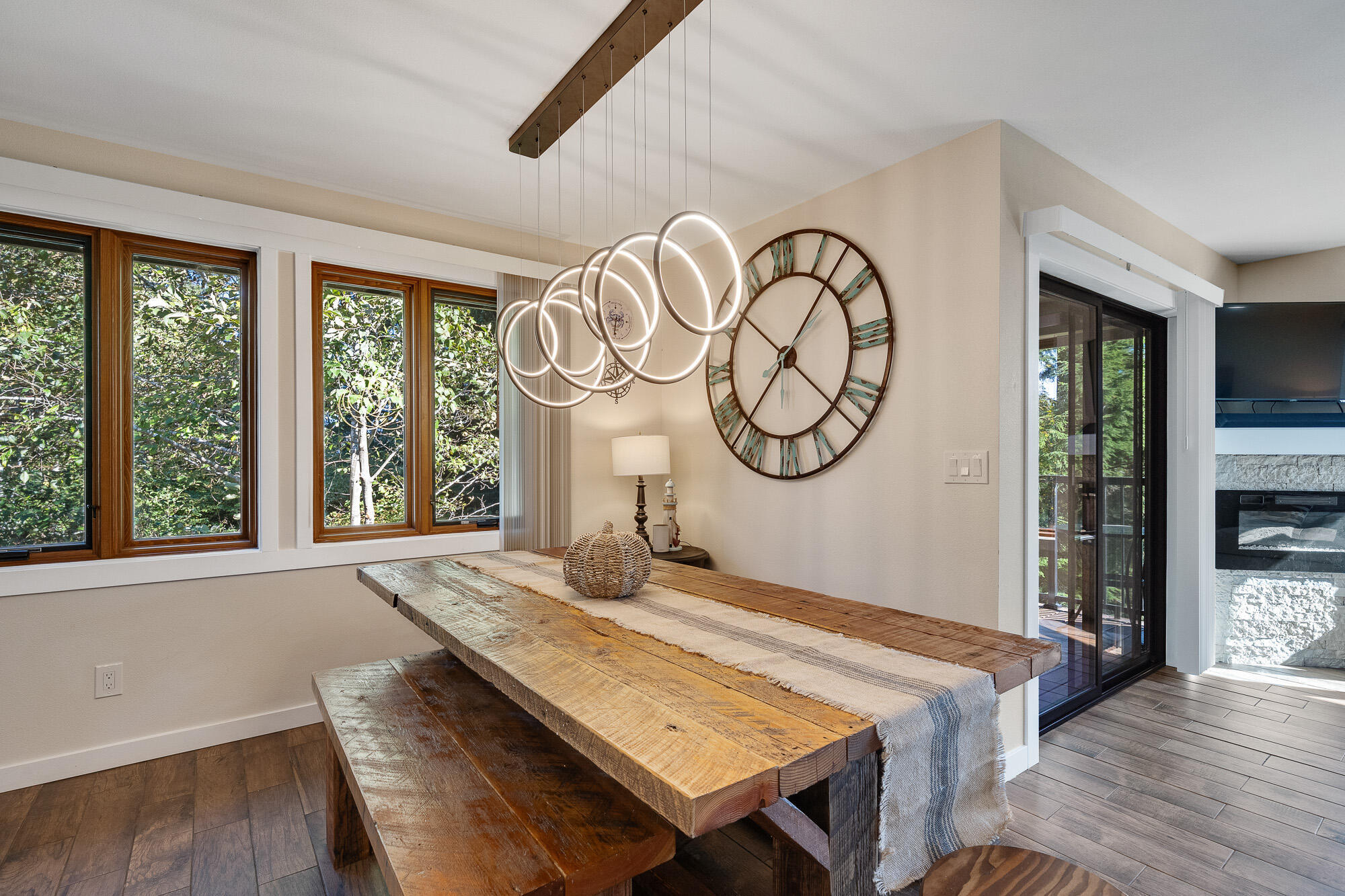 13150 D Street Nehalem, OR 97131 - Photo 11 of 29 a view of a dining room with furniture window and wooden floor