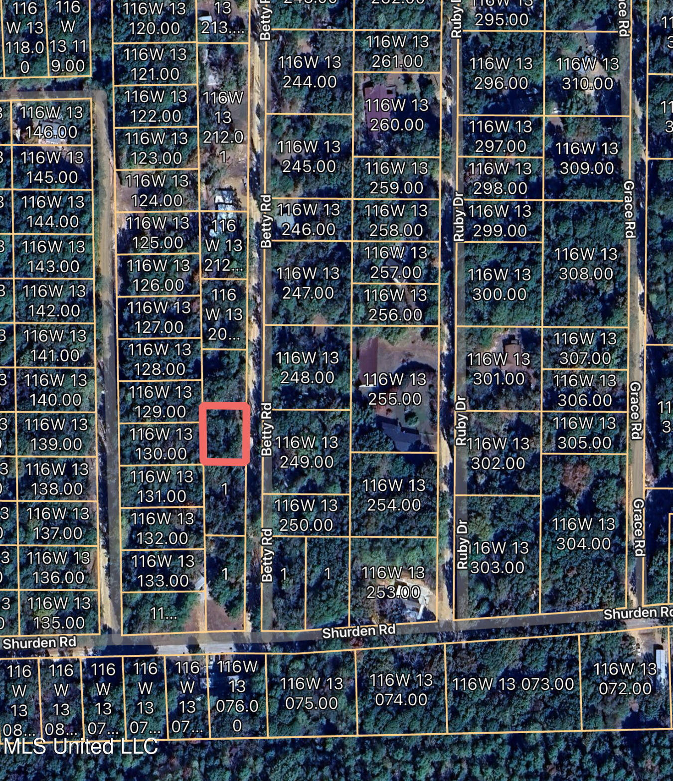 282 Betty Road Gore Springs, MS 38929 - Photo 1 of 1 Aerial View