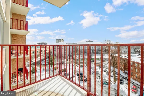 a view of a balcony