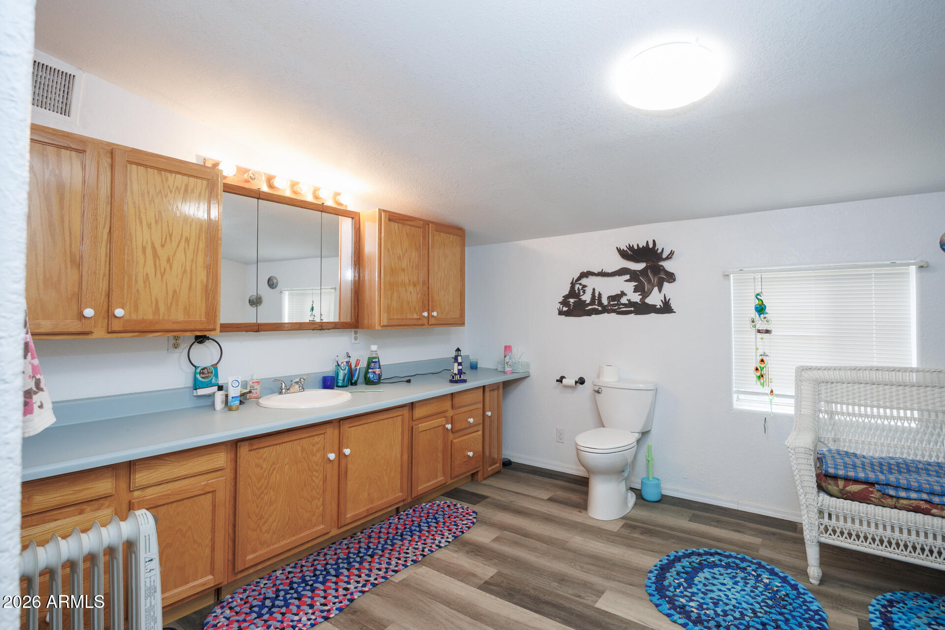 6185 East Monitor Street Picacho, AZ 85141 - Photo 53 of 55 a bathroom with a sink a toilet and a mirror