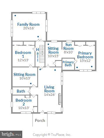 1506 Berwick Road Baltimore, MD 21204 - Photo 59 of 60 Main level floor plan