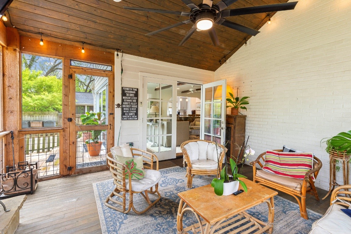 210 Cherokee Road Nashville, TN 37205 - Photo 49 of 56 a outdoor space with patio the couches and a dining table with garden view