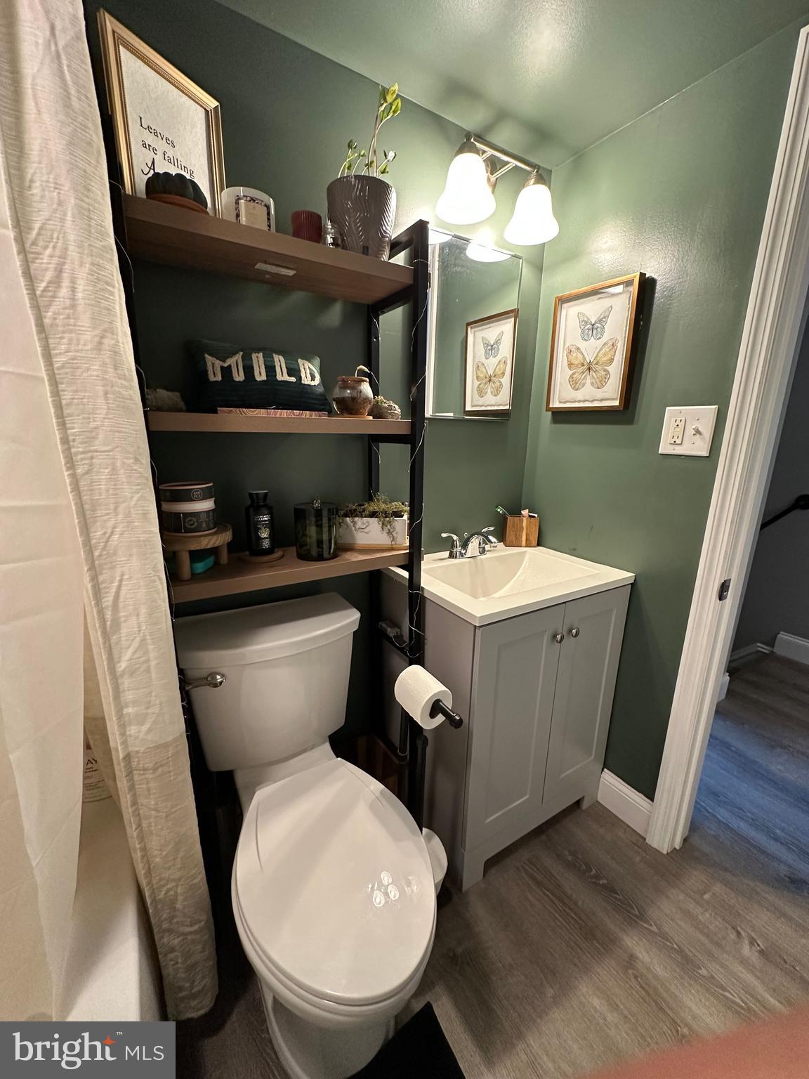 203 Mill Street Mount Holly, NJ 08060 - Photo 12 of 19 a bathroom with a toilet sink and mirror