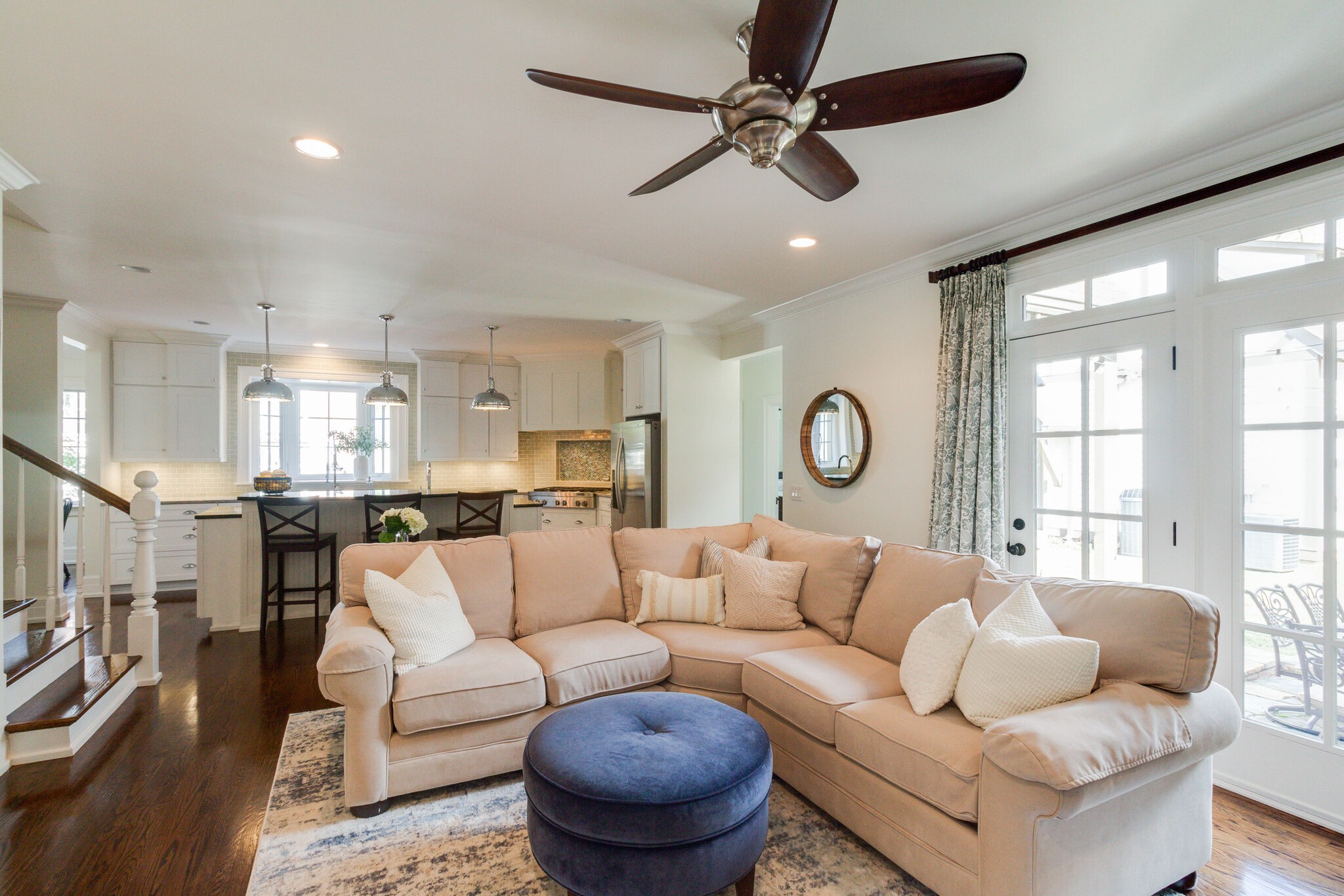 116 Mockingbird Road Nashville, TN 37205 - Photo 17 of 43 a living room with furniture ceiling fan and a rug