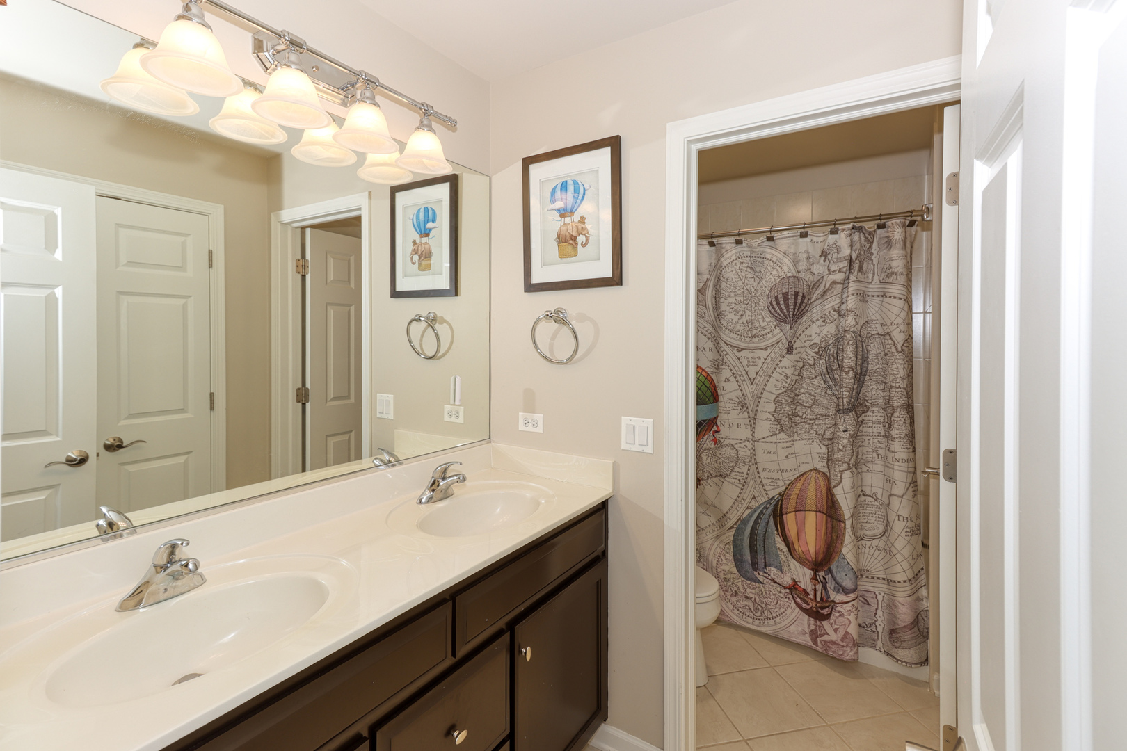 741 Merrill New Road Sugar Grove, IL 60554 - Photo 24 of 42 a spacious bathroom with a shower sink and mirror